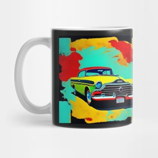 Painting Car Old Fashioned Mid Century Modern Expressionist Mug